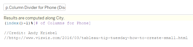 Column Divider for Phone
